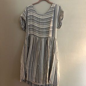 Super cute blue and white striped dress
